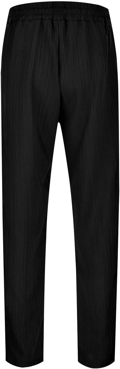 2023 Mens Linen Harem Capri Pants Plus Size Lightweight Loose Drawstring Elastic Waist Trousers Casual Beach Yoga Sweatpants