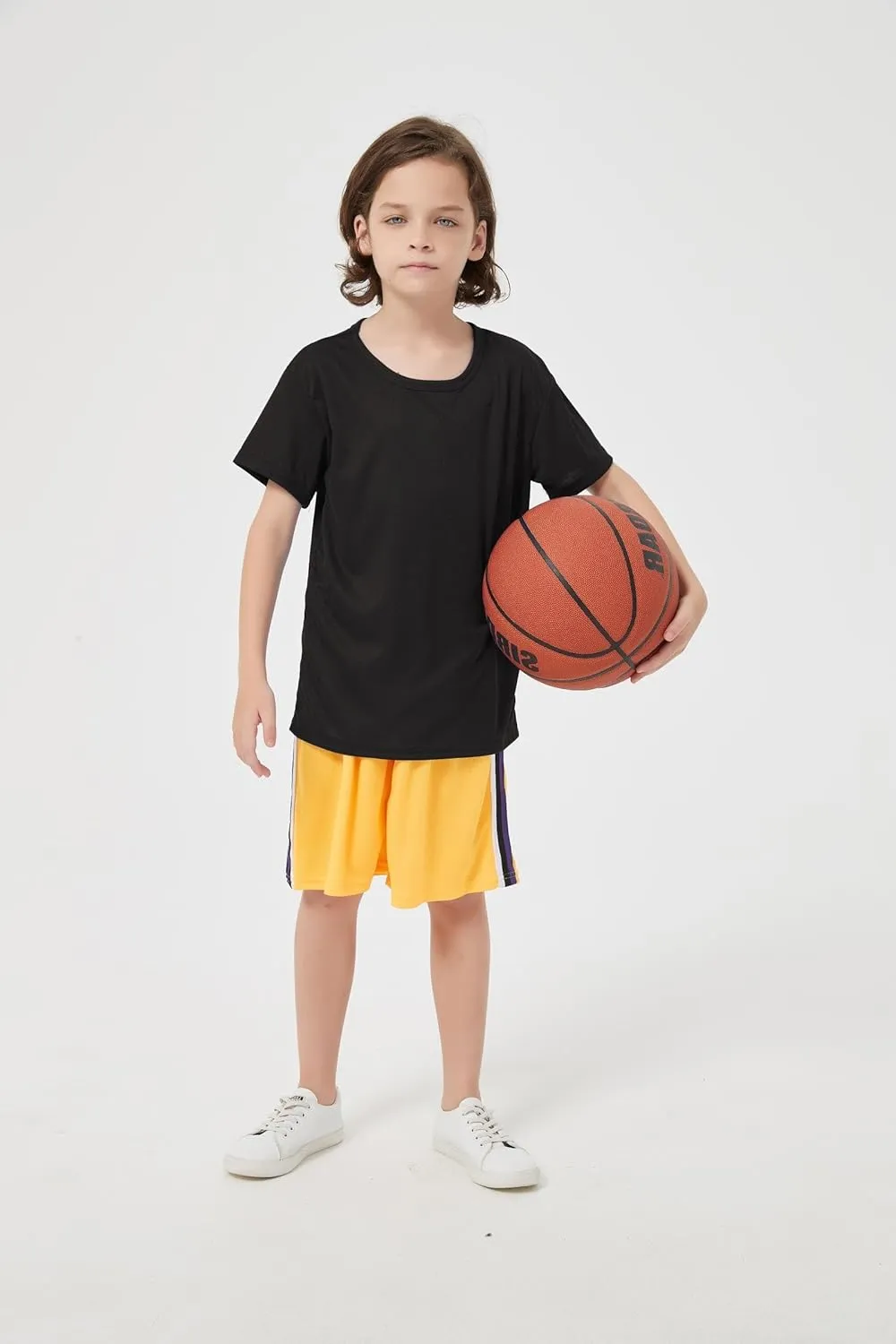 6-Pack Boys Athletic T-Shirts Quick Dry Short-Sleeve Tops Youth Moisture Wicking Running Sports T-Shirts4-18 Years