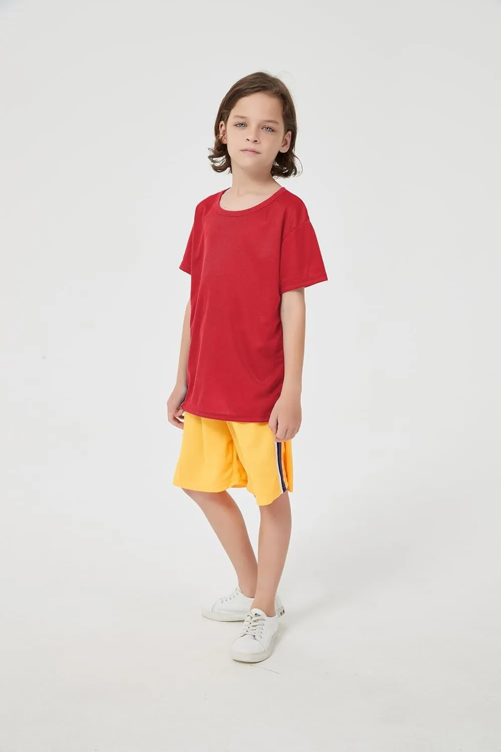 6-Pack Boys Athletic T-Shirts Quick Dry Short-Sleeve Tops Youth Moisture Wicking Running Sports T-Shirts4-18 Years