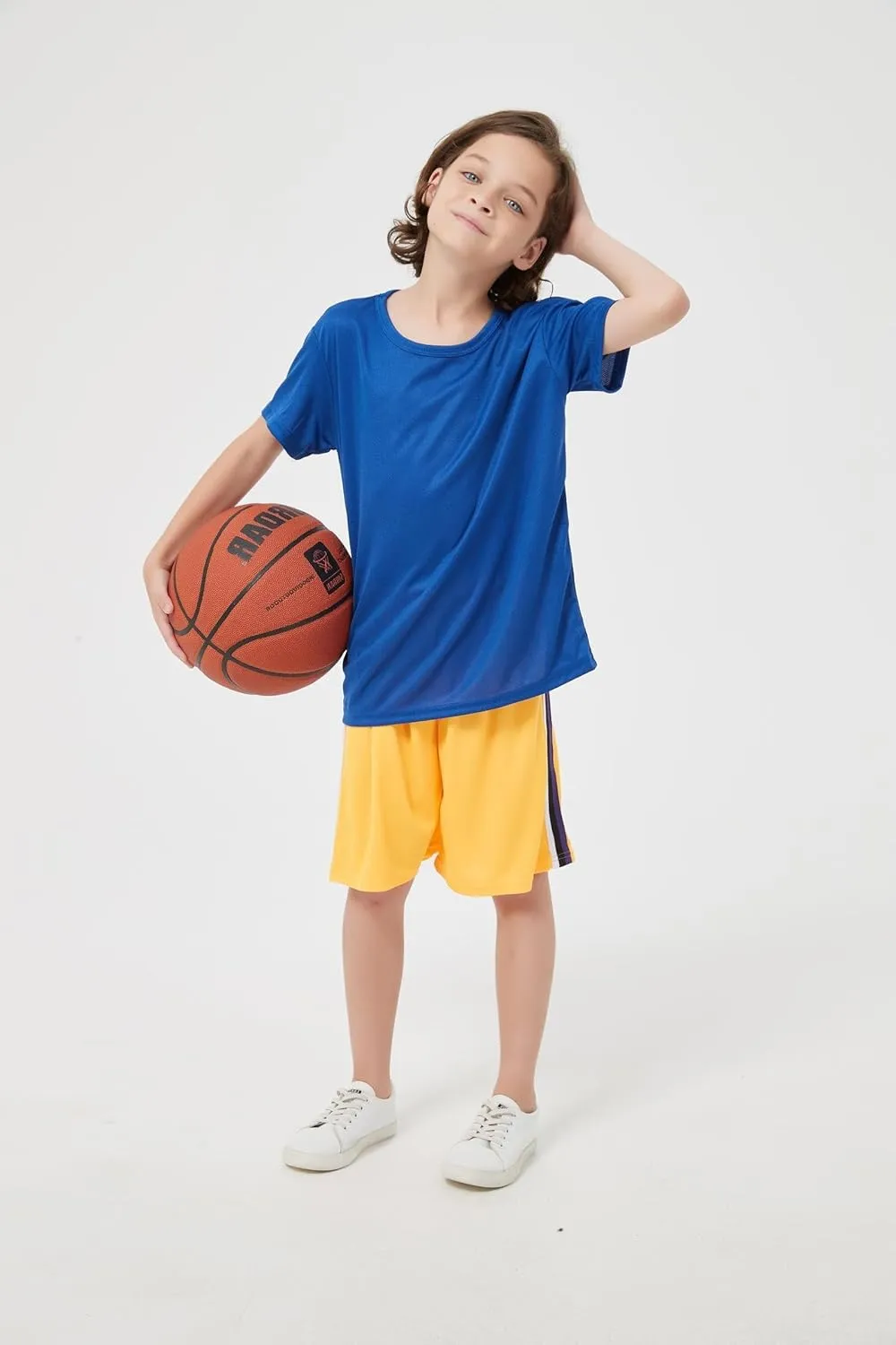 6-Pack Boys Athletic T-Shirts Quick Dry Short-Sleeve Tops Youth Moisture Wicking Running Sports T-Shirts4-18 Years