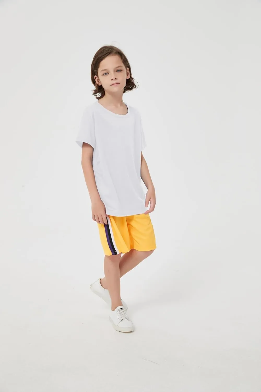 6-Pack Boys Athletic T-Shirts Quick Dry Short-Sleeve Tops Youth Moisture Wicking Running Sports T-Shirts4-18 Years