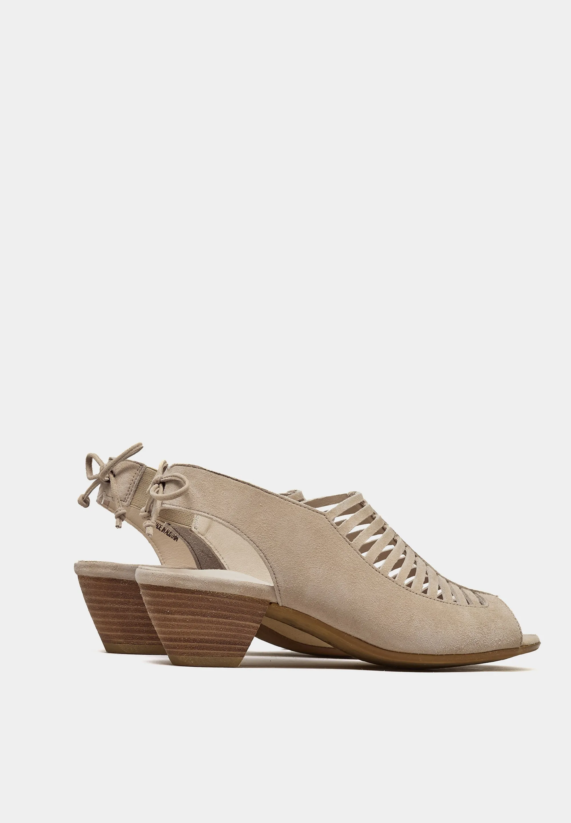 6589 Lattice Sandals Taupe Suede