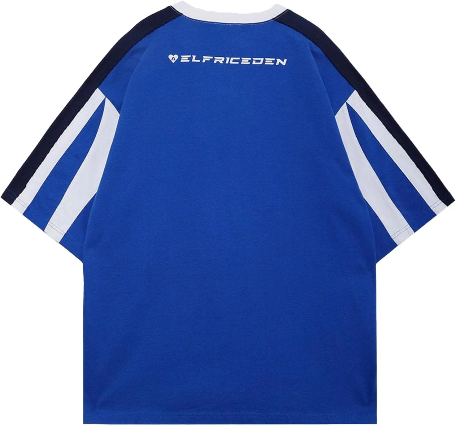 Aelfric Eden Graphic Tees Y2k Mens Oversized T Shirt Color Block Racing Streetwear Shirts Unisex Casual Summer Tops