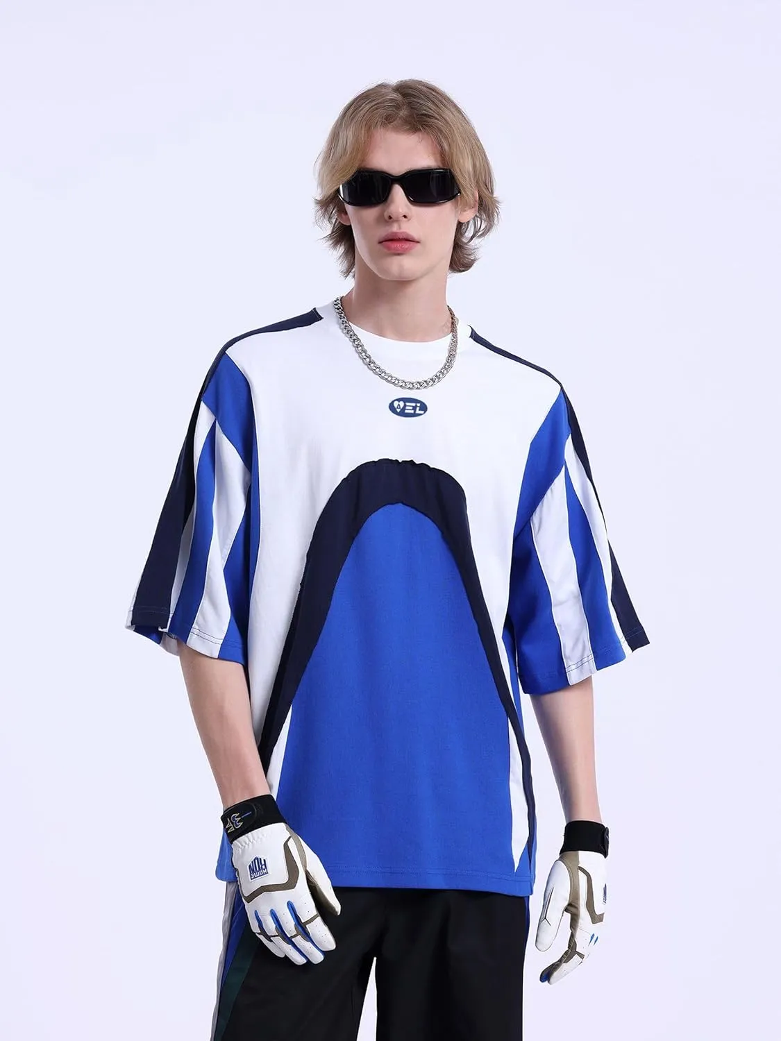 Aelfric Eden Graphic Tees Y2k Mens Oversized T Shirt Color Block Racing Streetwear Shirts Unisex Casual Summer Tops