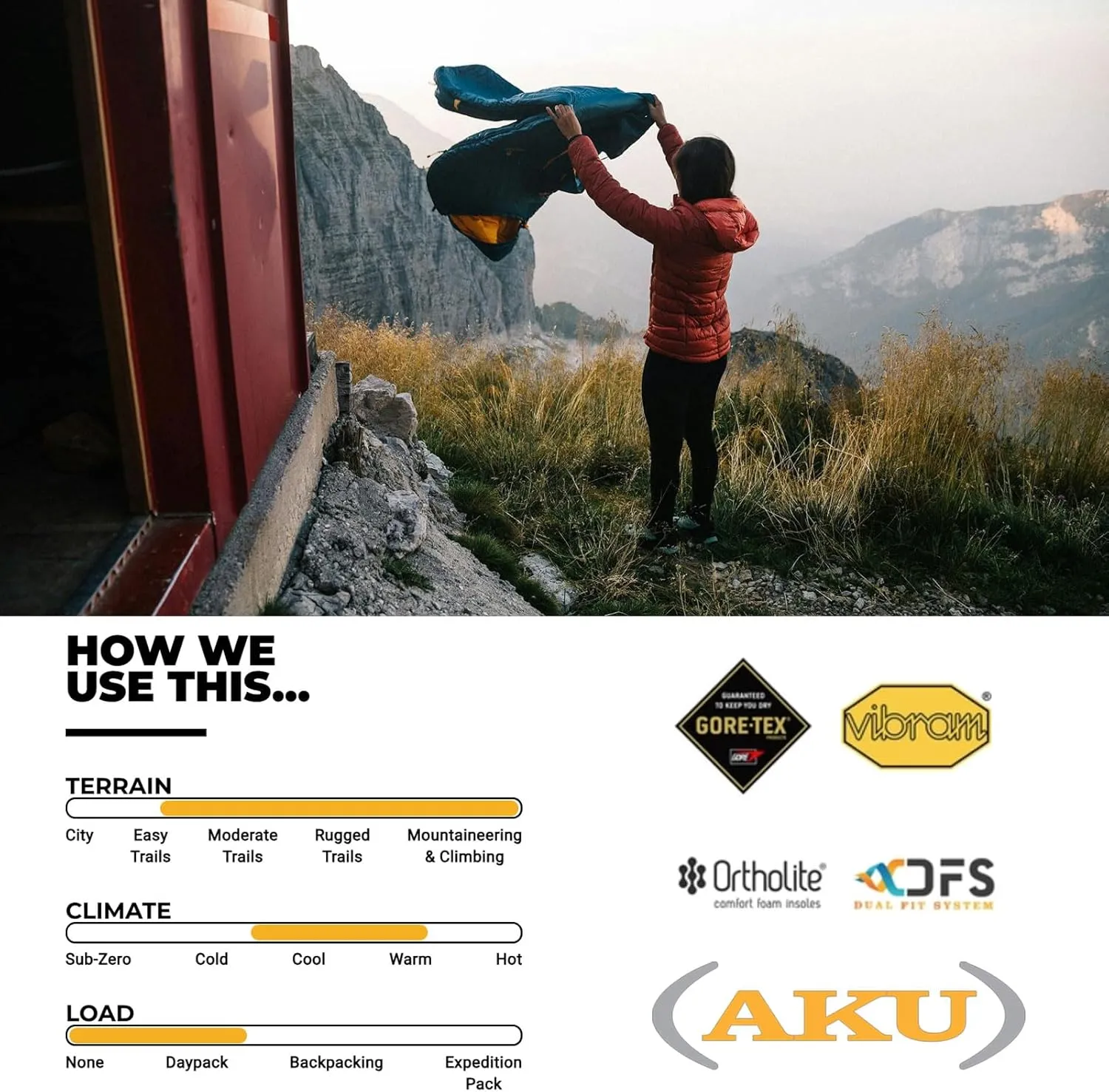 AKU Women's Rock DFS II GTX Approach/Hiking Trails, Mountaineering, Climbing Lightweight Waterproof Breathable Laced Shoes