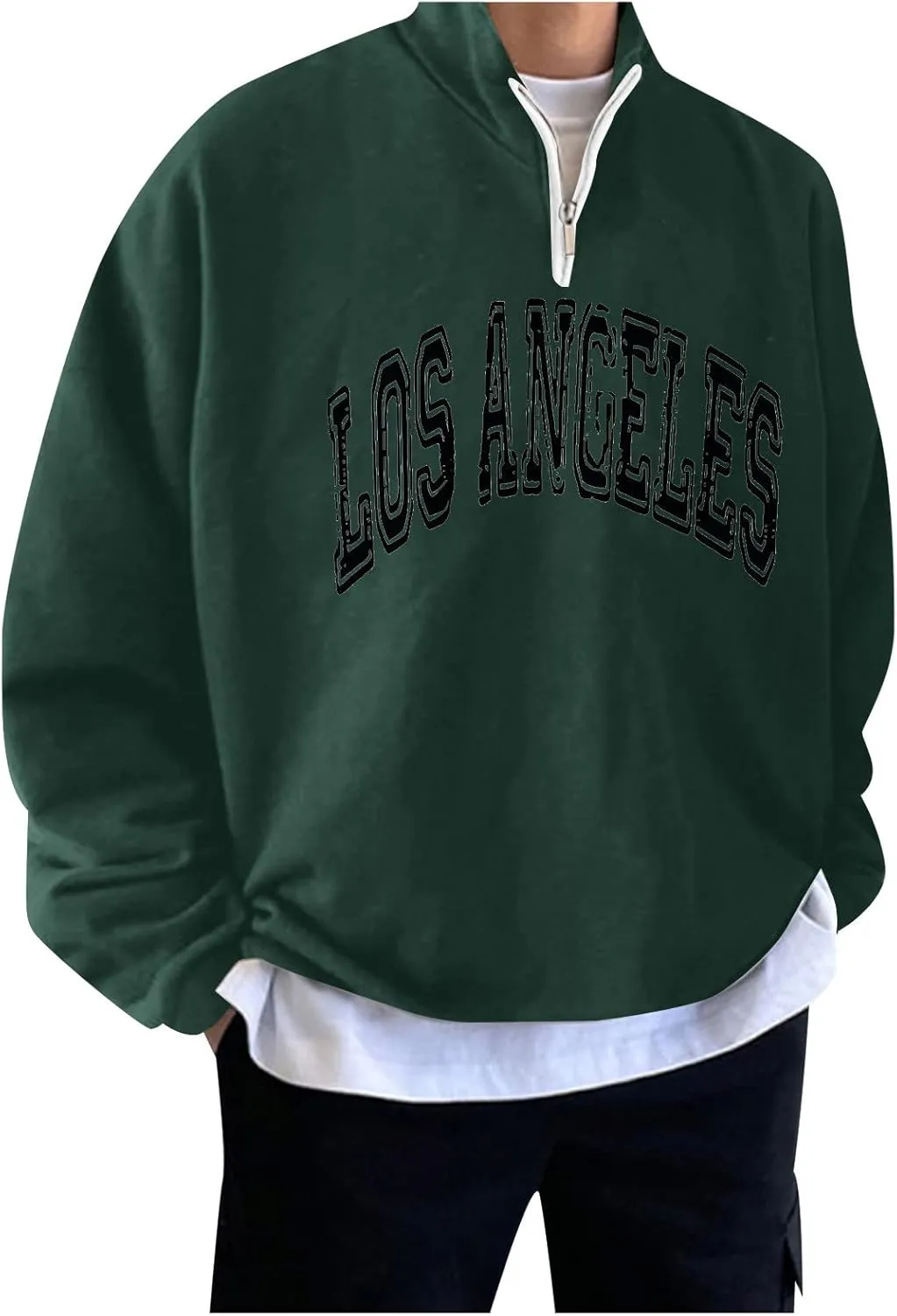 Alalaso Shirts for Men Wicking Moisture Baggy Cotton Long Sleeve Crewneck Tops Sun Protection Style Running Sweatshirt
