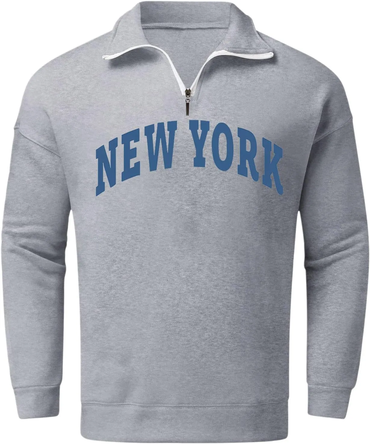 Alalaso Shirts for Men Wicking Moisture Baggy Cotton Long Sleeve Crewneck Tops Sun Protection Style Running Sweatshirt