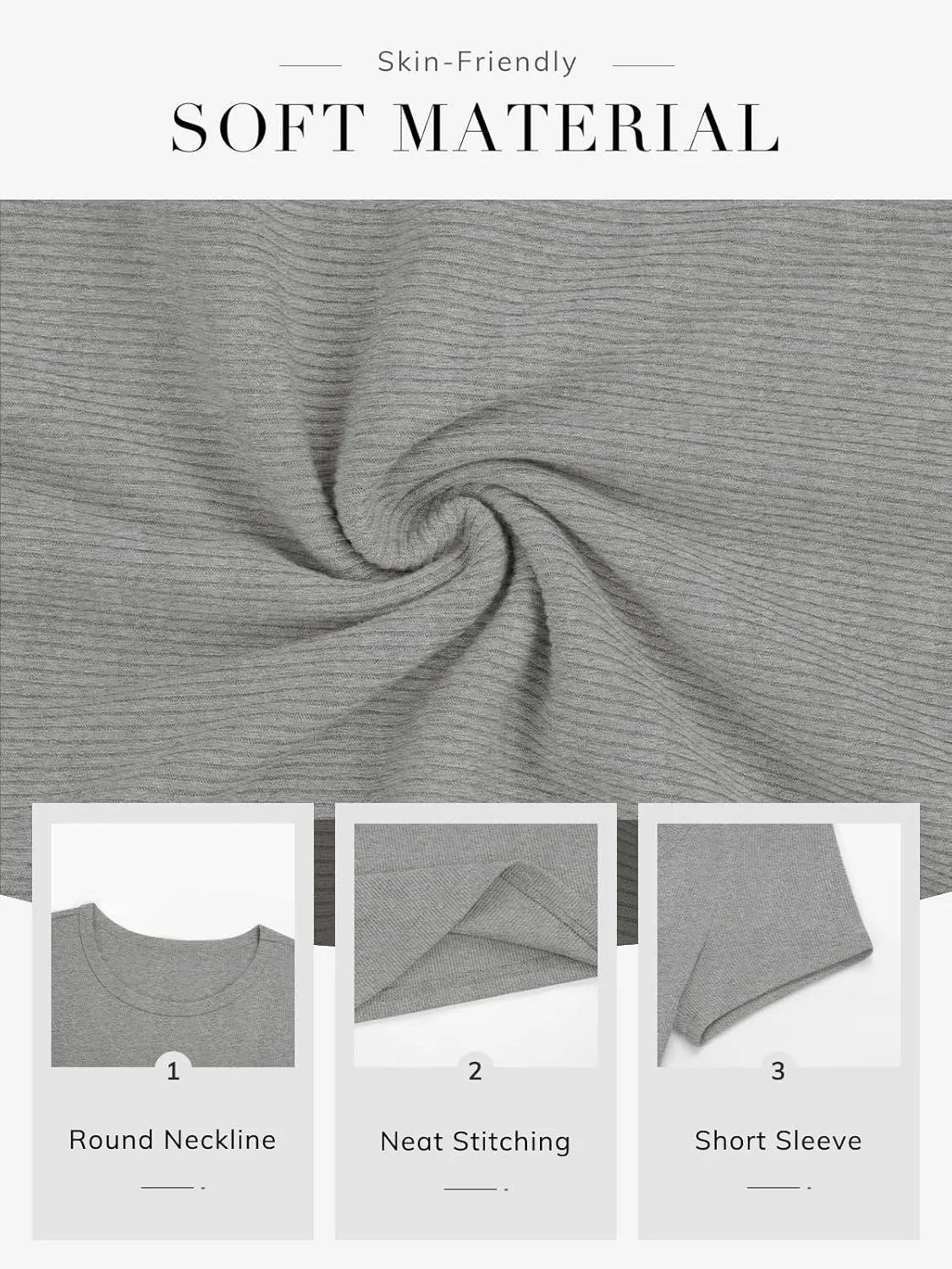 ATHMILE Womens Long Sleeve Crewneck Ribbed Tops Fitted Stretch Casual Basic T Shirts 2025