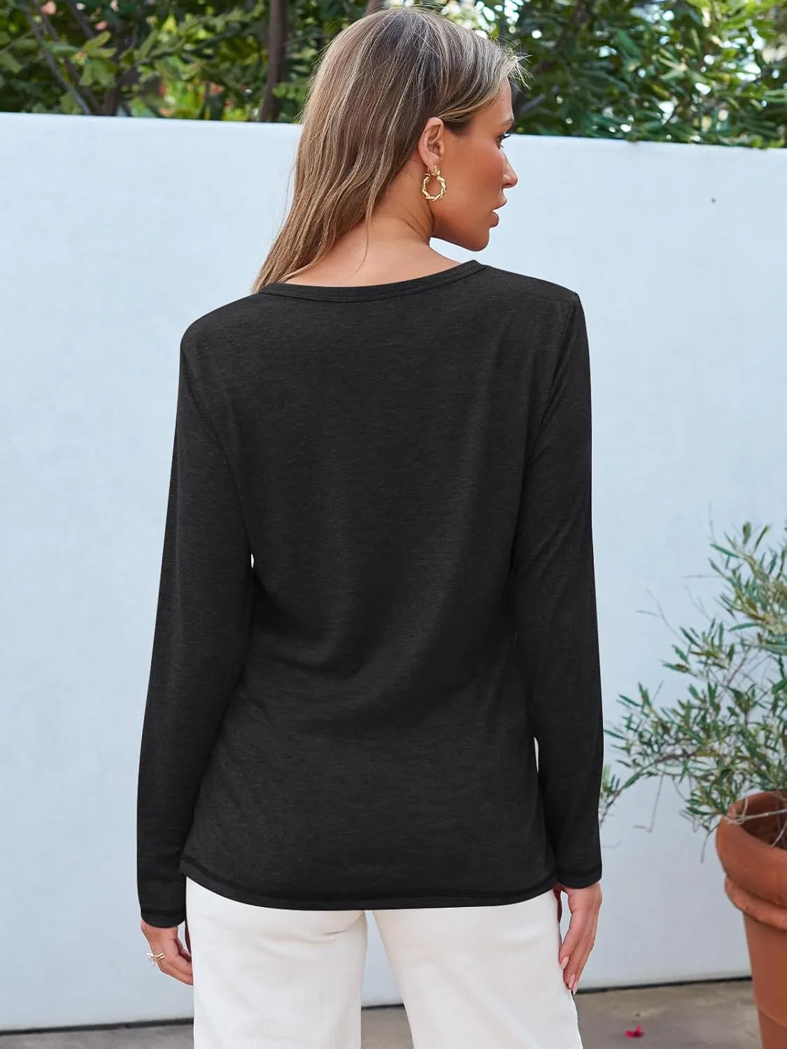 AUTOMET Long Sleeve Shirts for Women Business Casual Tops Fall Fashion Outfits Basic Workout Tees Beach Vacation Clothes 2025
