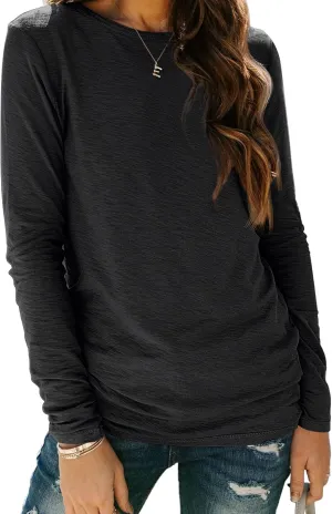 AUTOMET Long Sleeve Shirts for Women Business Casual Tops Fall Fashion Outfits Basic Workout Tees Beach Vacation Clothes 2025