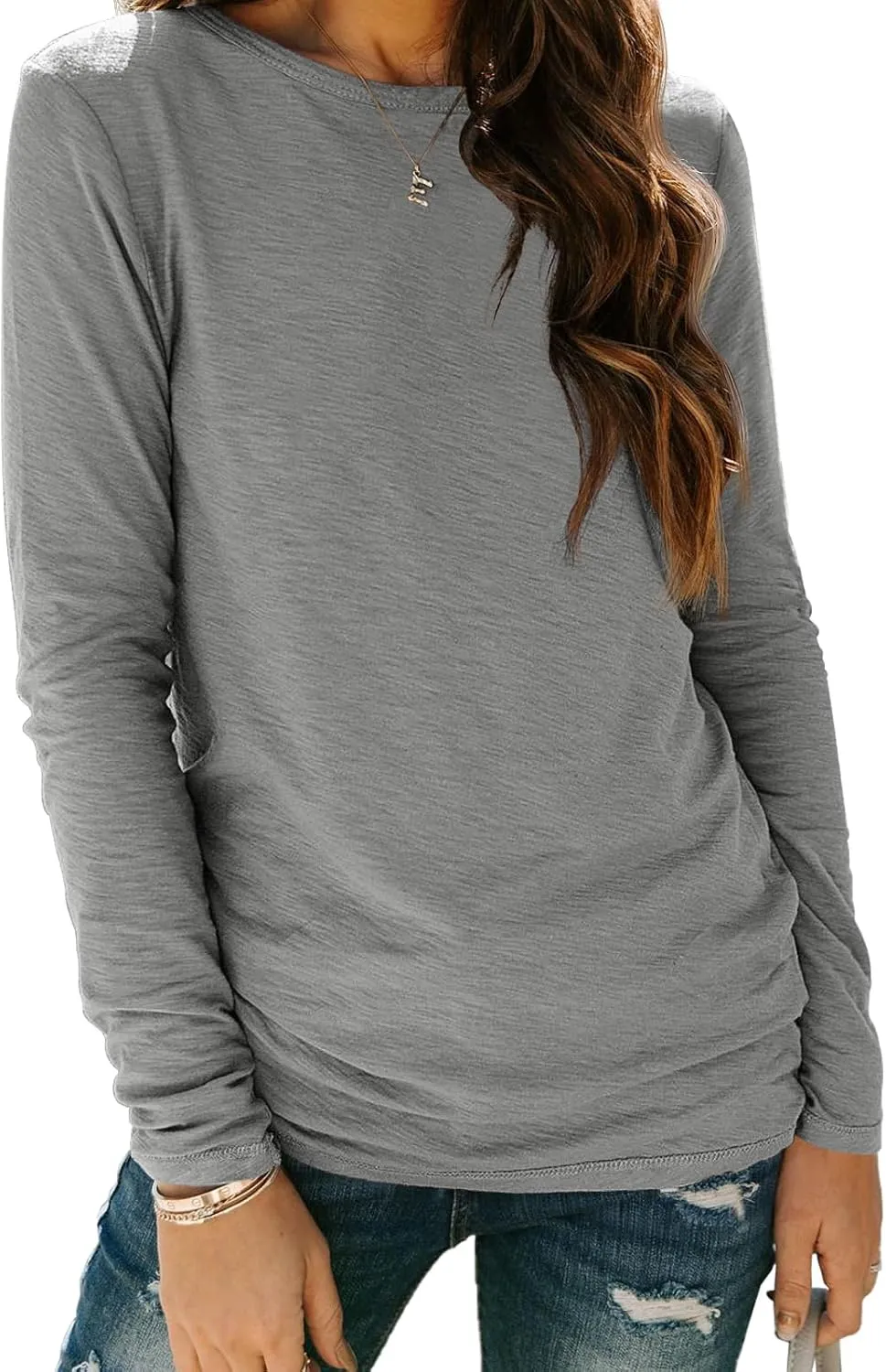 AUTOMET Long Sleeve Shirts for Women Business Casual Tops Fall Fashion Outfits Basic Workout Tees Beach Vacation Clothes 2025
