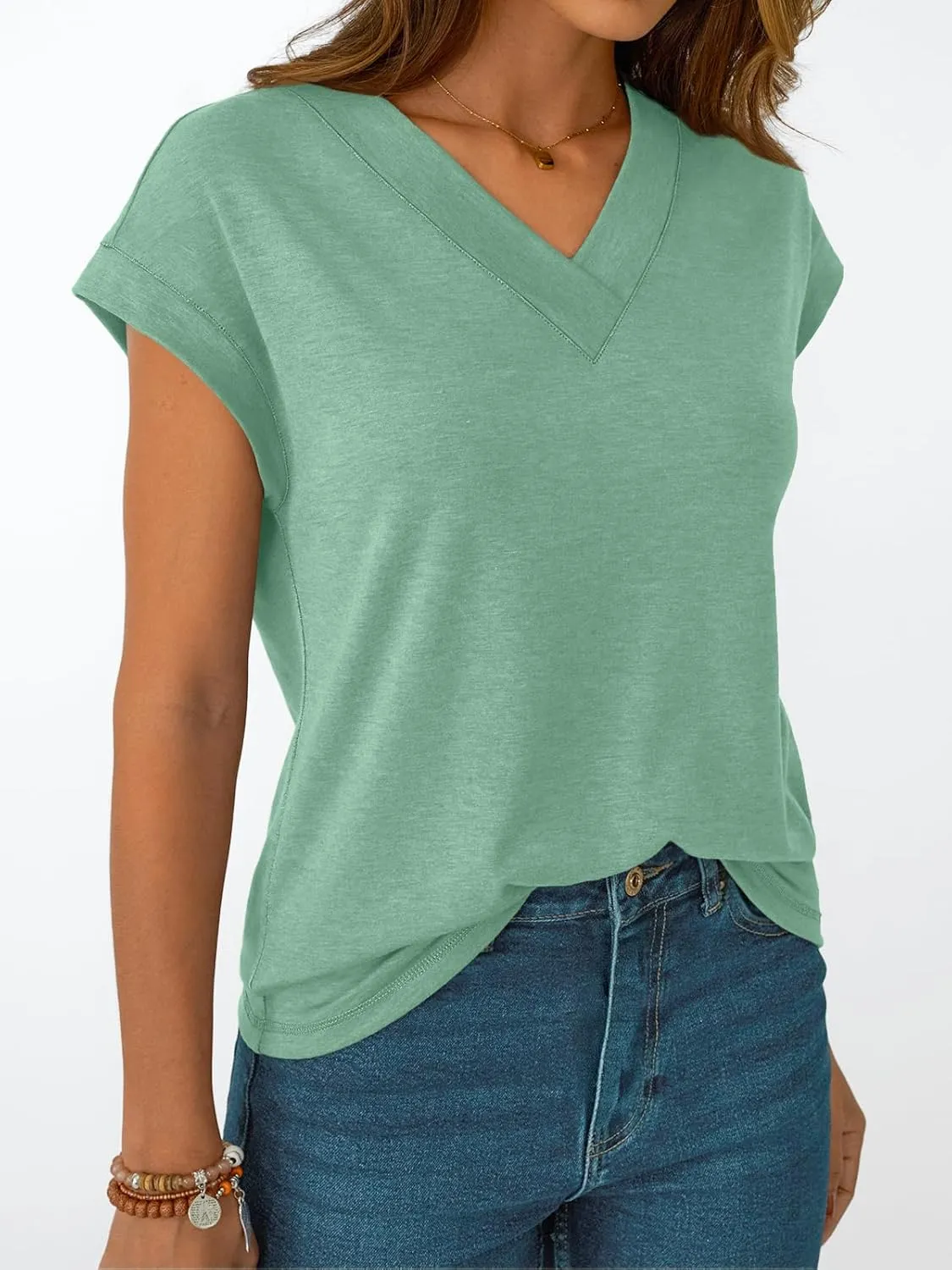 AUTOMET Womens Cap Short Sleeve T Shirts Summer Tops 2025 V Neck Dressy Casual Fashion Clothes Vacation Outfits