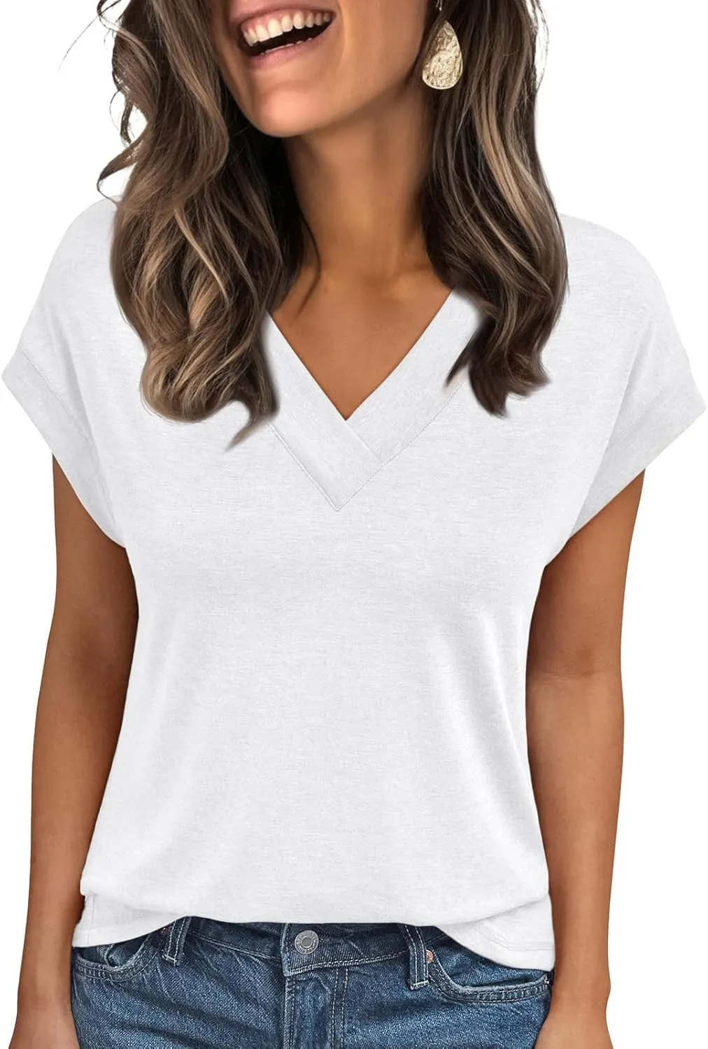 AUTOMET Womens Cap Short Sleeve T Shirts Summer Tops 2025 V Neck Dressy Casual Fashion Clothes Vacation Outfits