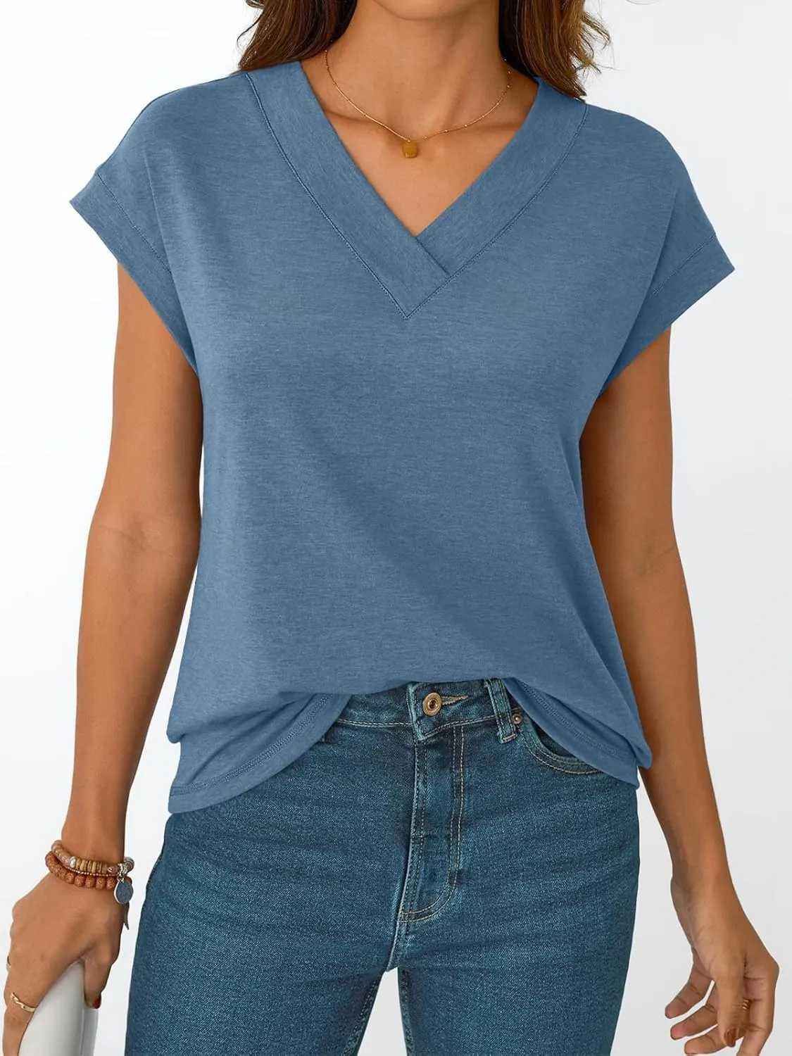 AUTOMET Womens Cap Short Sleeve T Shirts Summer Tops 2025 V Neck Dressy Casual Fashion Clothes Vacation Outfits