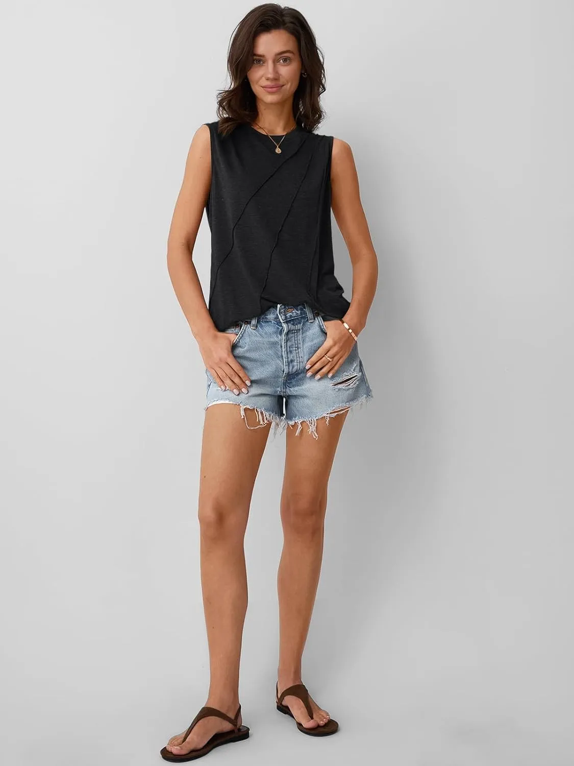 AUTOMET Womens Summer Tank Tops Spring Sleeveless T Shirts Business Casual Dressy Clothes Fashion Trendy Outfits 2025