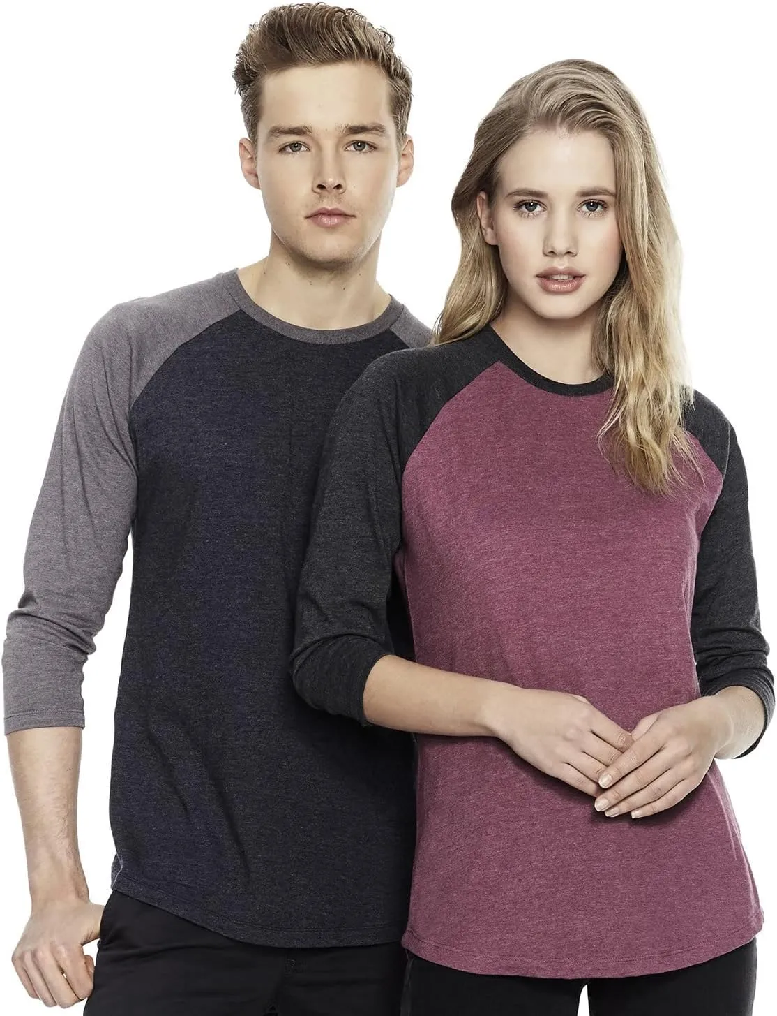 Baseball Tee T Shirts for Women | Raglan Jersey 3/4 Long Sleeve | Organic Cotton