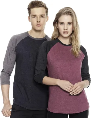 Baseball Tee T Shirts for Women | Raglan Jersey 3/4 Long Sleeve | Organic Cotton
