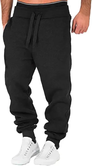 Big and Tall Sweatpants for Men Athletic Workout Jogger Pants Drawstring Trousers Men's Winter Fleece Pants Sherpa
