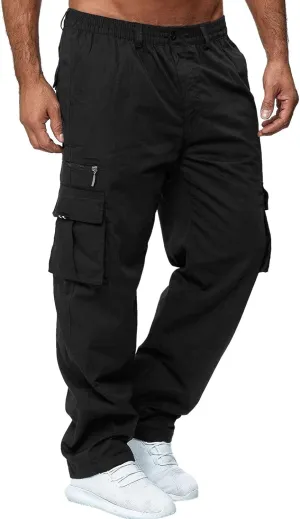 Big and Tall Sweatpants for Men Pant Men Pants Hiking Athletic Mens Cargo Pants Outdoor Hiking Trouser Multi Pockets
