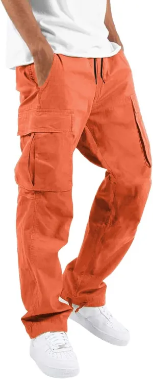 Big and Tall Sweatpants for Men Sports Hiking Work Pants Men's Hip Hop Harem Pants Joggers Linen Drawstring Elastic