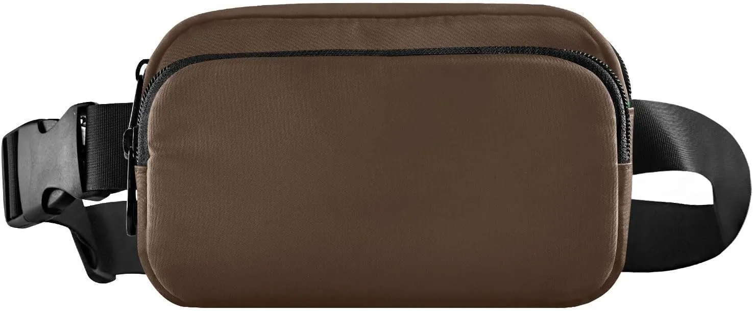 Brown Ladies Fanny Pack for Workout/Running/Hiking, 8 x 5.3 x 2.3 Inches
