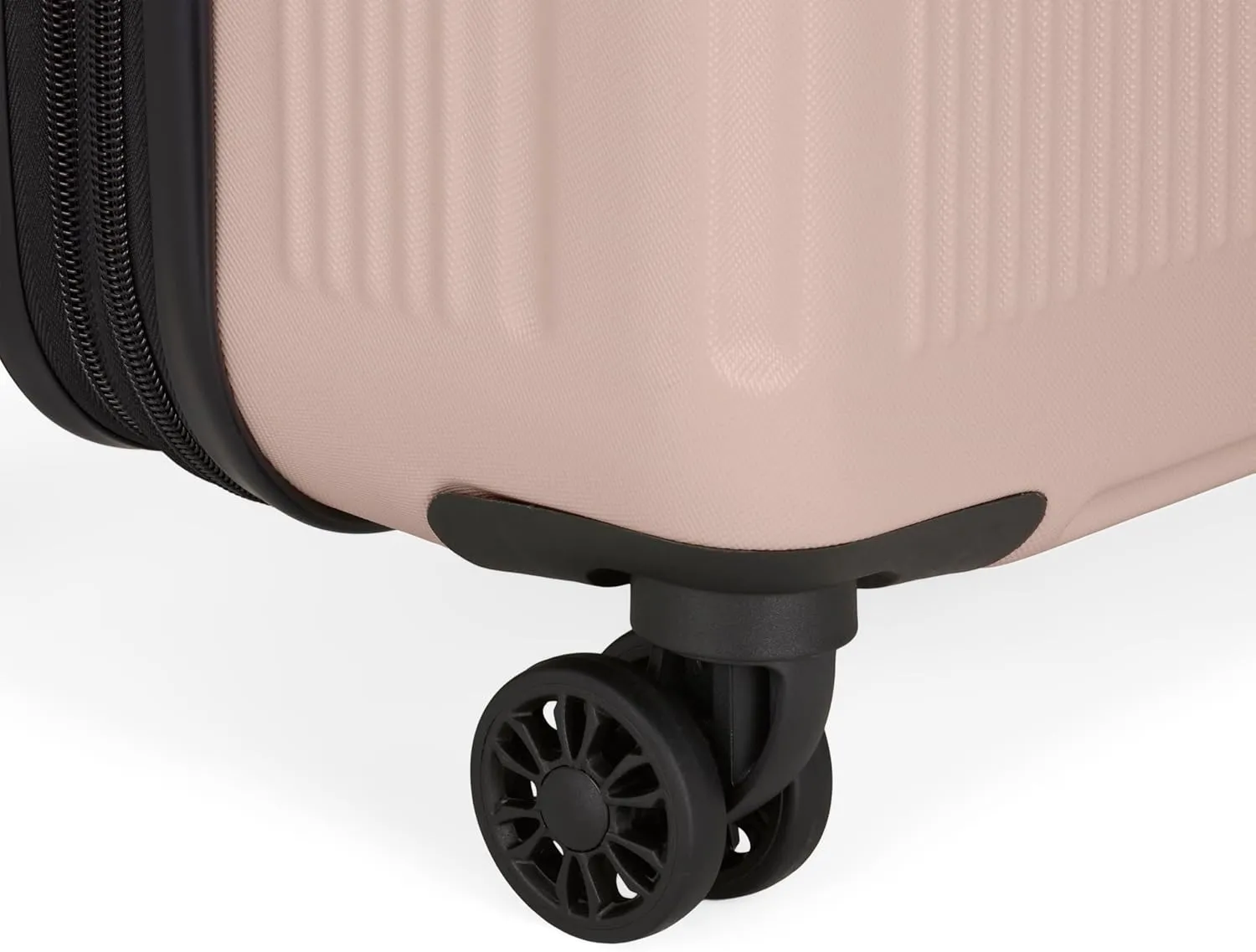 Bugatti Singapore 2-Piece ABS Hardside Luggage Set, Double Spinner Wheels, Expandable (blush)