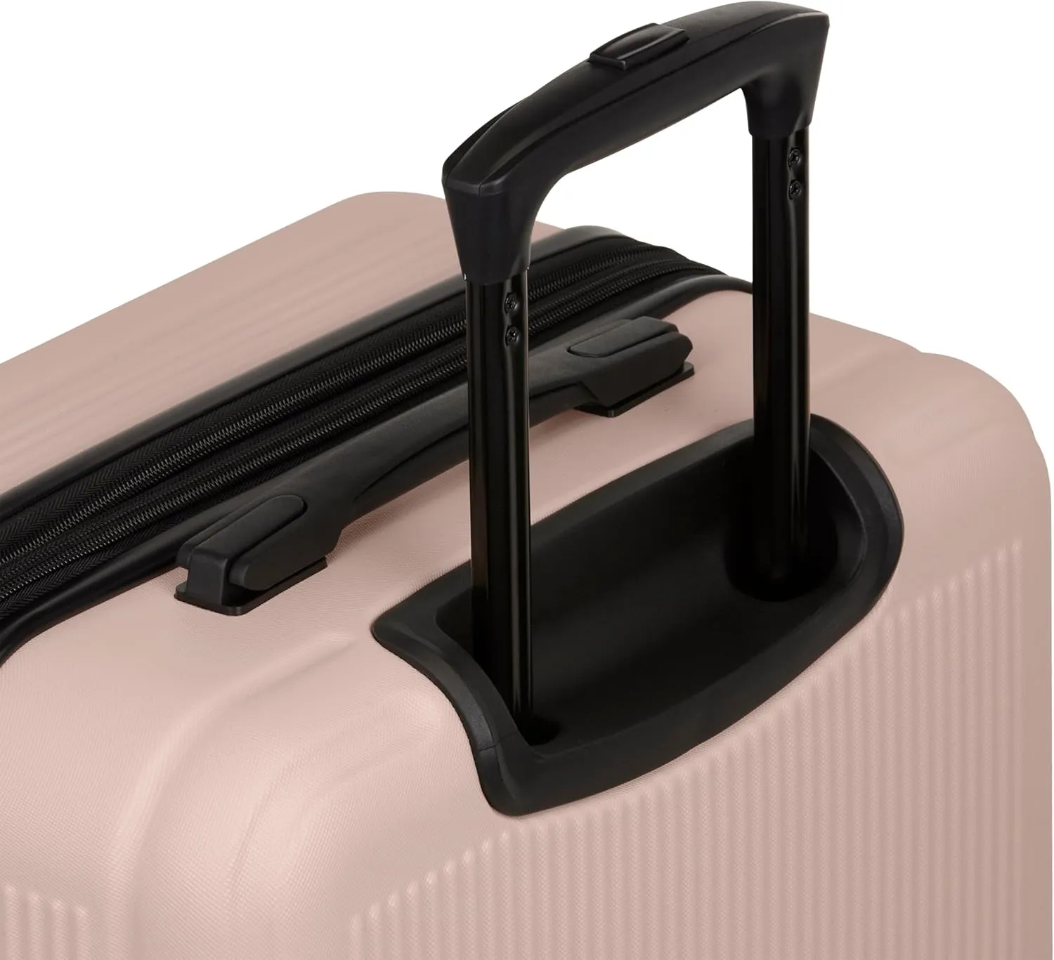 Bugatti Singapore 2-Piece ABS Hardside Luggage Set, Double Spinner Wheels, Expandable (blush)