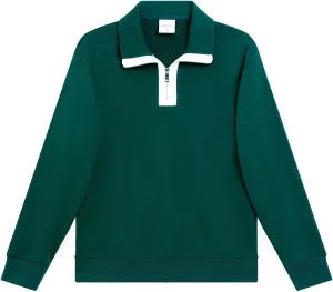 Cambkatl Heavyweight Sweatshirt for Men 1/4 Zipper Lapel Colorblock Crewneck Casual Long Sleeve Loose Pullover Tops