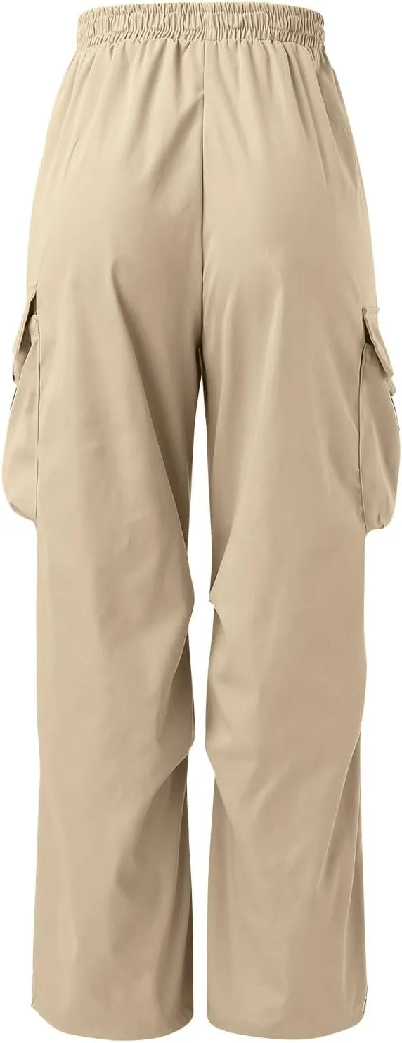 Cargo Combat Pant for Men Elastic Waist Work Pant Multi Pockets Casual Wide Leg Cargo Joggers Men
