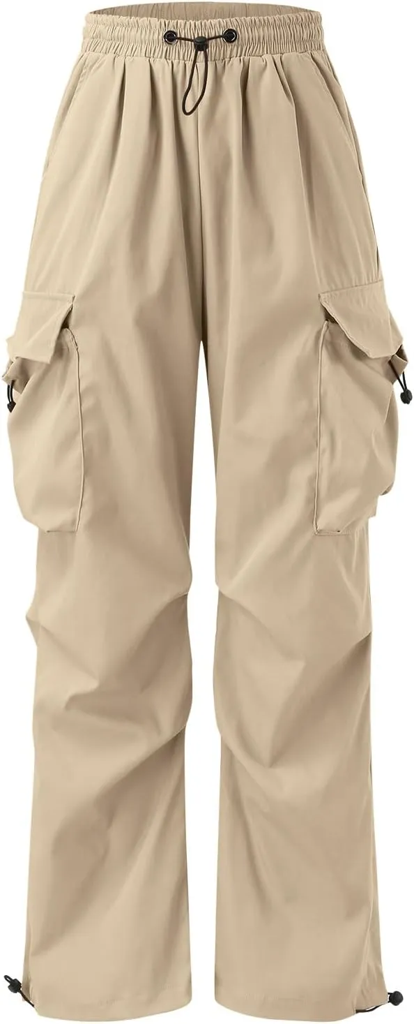 Cargo Combat Pant for Men Elastic Waist Work Pant Multi Pockets Casual Wide Leg Cargo Joggers Men