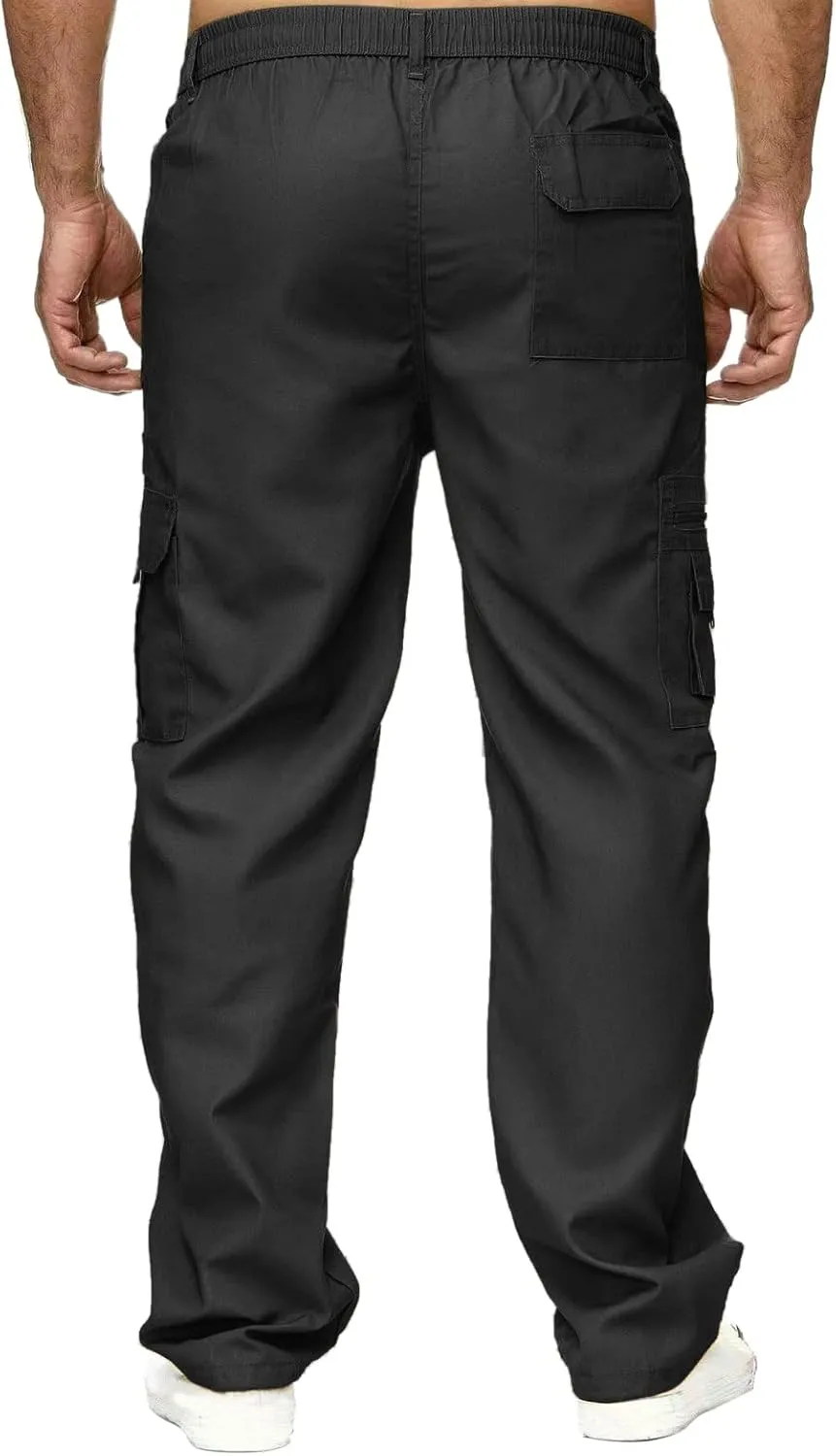 Cargo Pants for Men Big and Tall, Athletic Workout Trouser Casual Cargo Pants Fleece Joggers Sweat Pants for Men Mens