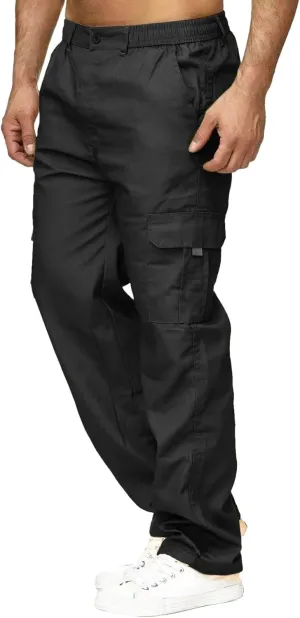 Cargo Pants for Men Big and Tall, Athletic Workout Trouser Casual Cargo Pants Fleece Joggers Sweat Pants for Men Mens