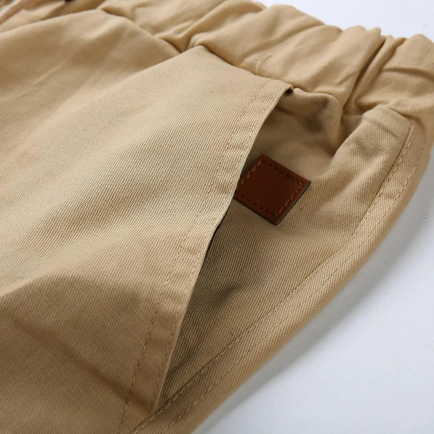 Cargo Pants for Men Big and Tall, Cargo Pants with Pockets Men's Heavyweight Cargo Fleece Sweatpants Stretch Elastic
