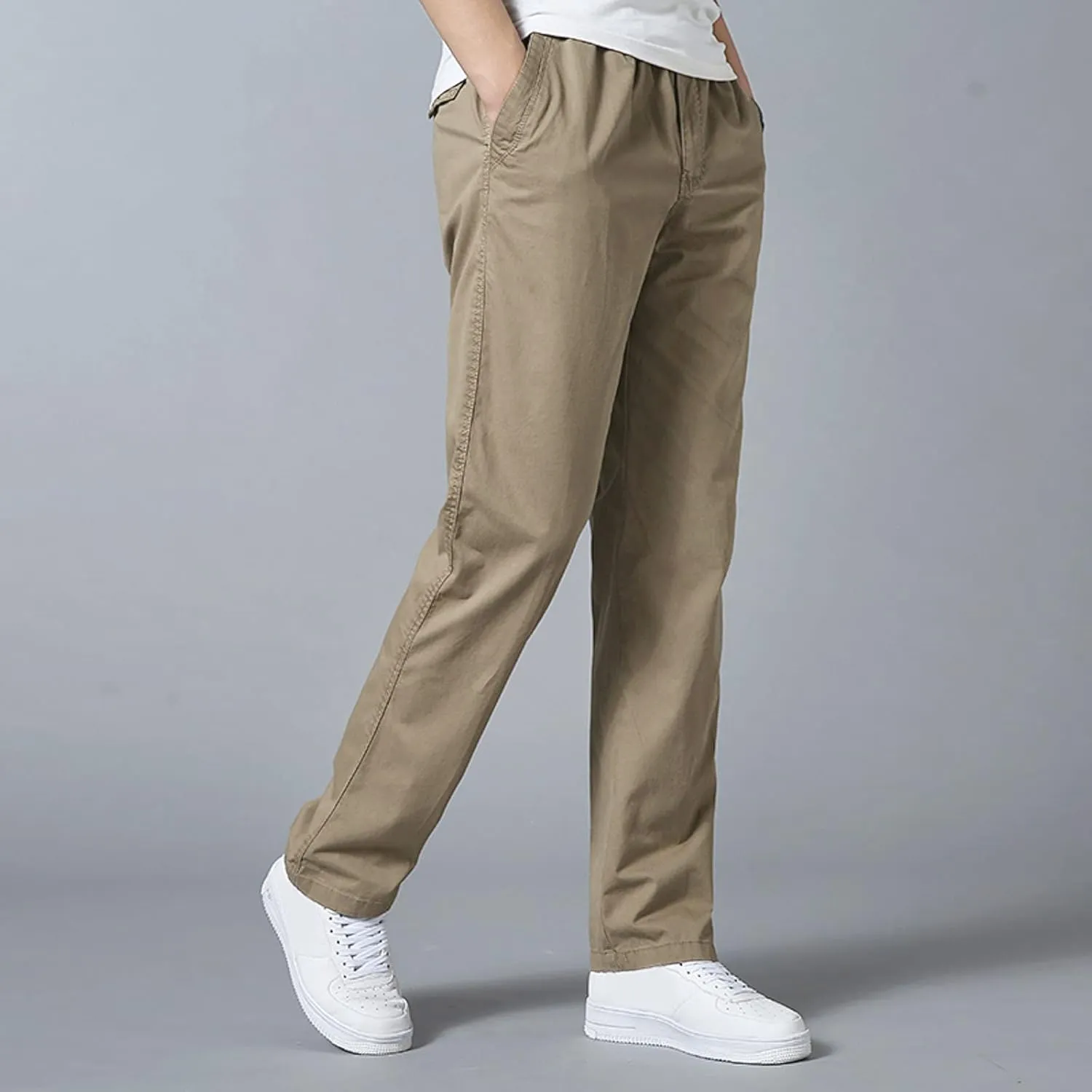 Cargo Pants for Men Big and Tall, for Men Casual Heavyweight Sweatpants Classic Fit Cargo Work Pants Wild Drawstring