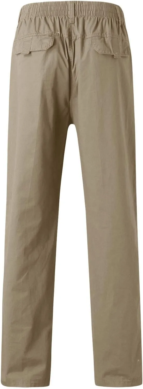 Cargo Pants for Men Big and Tall, for Men Casual Heavyweight Sweatpants Classic Fit Cargo Work Pants Wild Drawstring