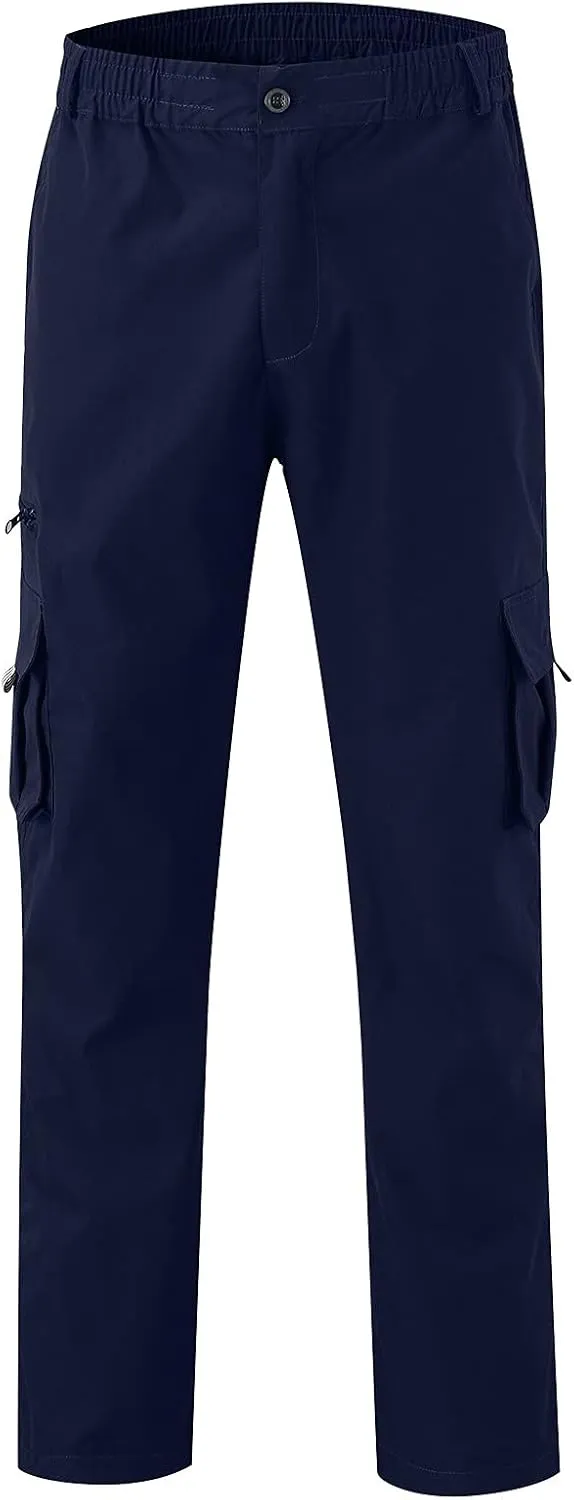 Cargo Pants for Men Big and Tall, for Men Elastic Waist Mens Sweatpants with Zipper Pockets Sweat Pants Men's Winter