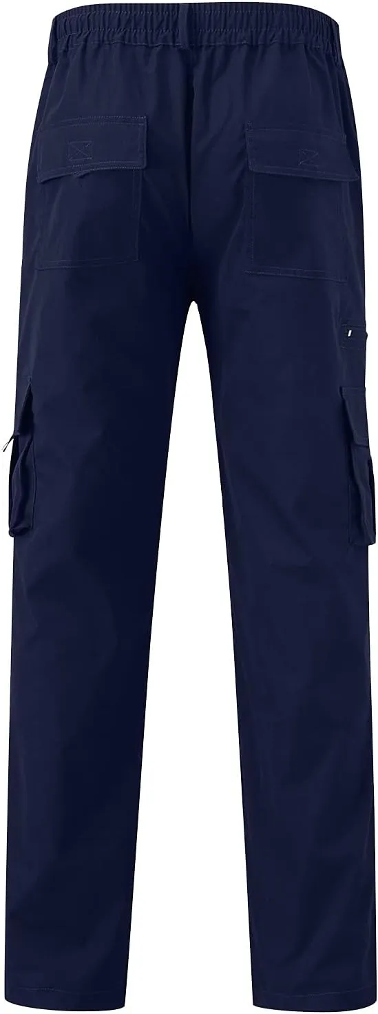Cargo Pants for Men Big and Tall, for Men Elastic Waist Mens Sweatpants with Zipper Pockets Sweat Pants Men's Winter