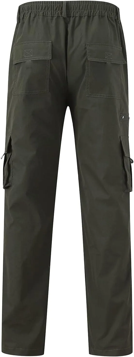 Cargo Pants for Men Big and Tall Work Trousers Fleece Cotton Sweatpants Lounge Pants Mens Gym Jogging Bottoms Tapered