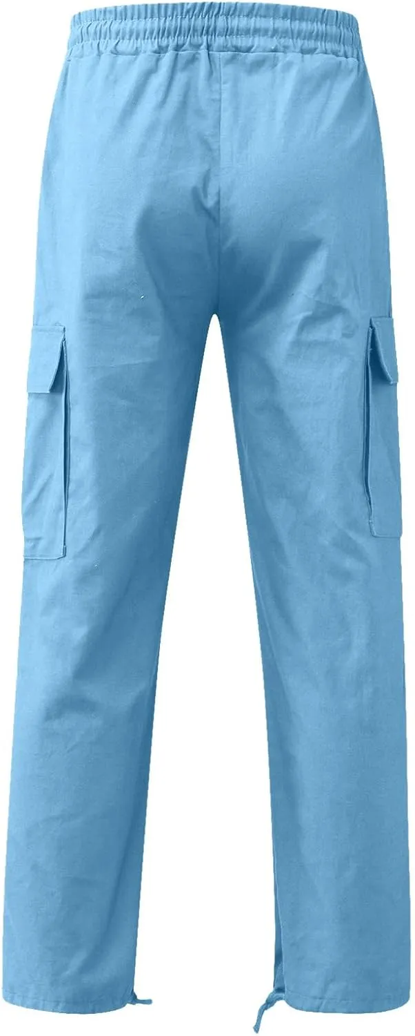 Cargo Sweatpants for Men Big and Tall Mens Fashion Cargo Pants Athletic Joggers Pants Chino Trousers Mens Sweatpants