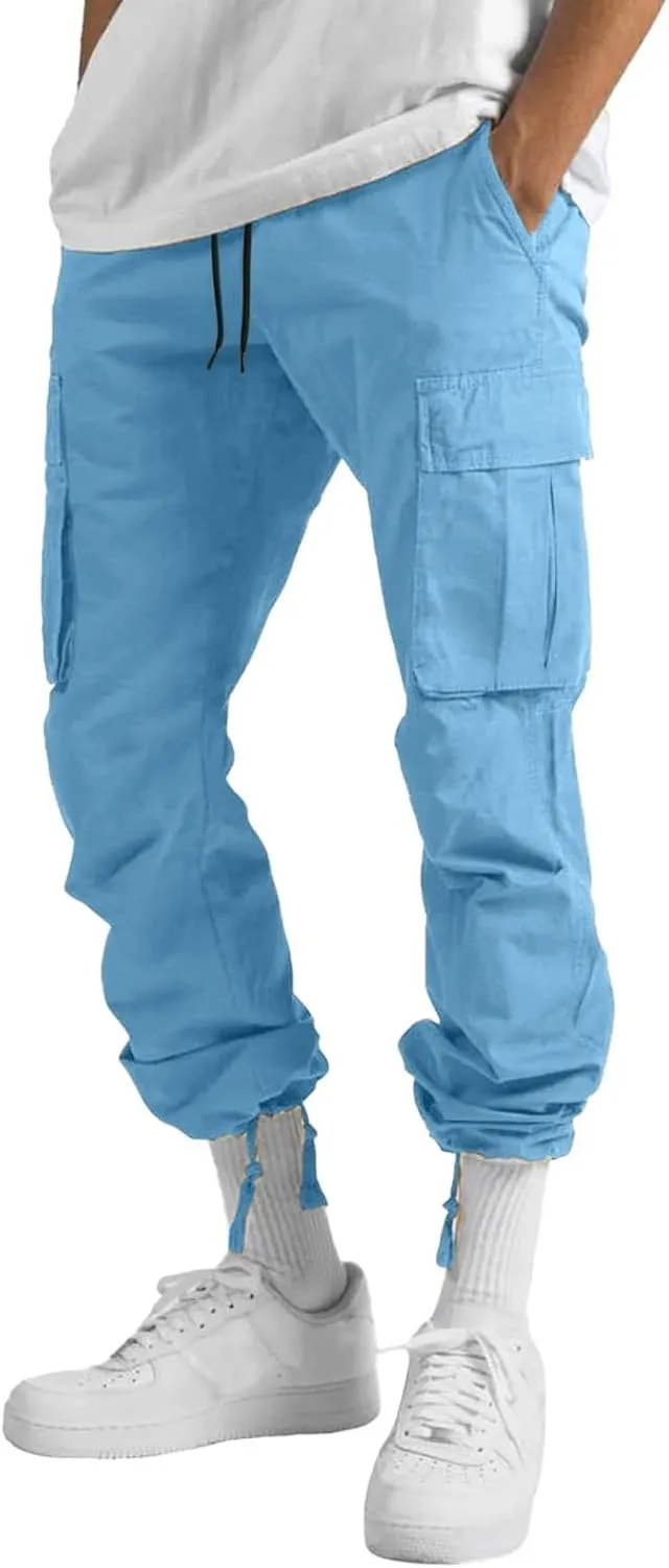Cargo Sweatpants for Men Big and Tall Mens Fashion Cargo Pants Athletic Joggers Pants Chino Trousers Mens Sweatpants