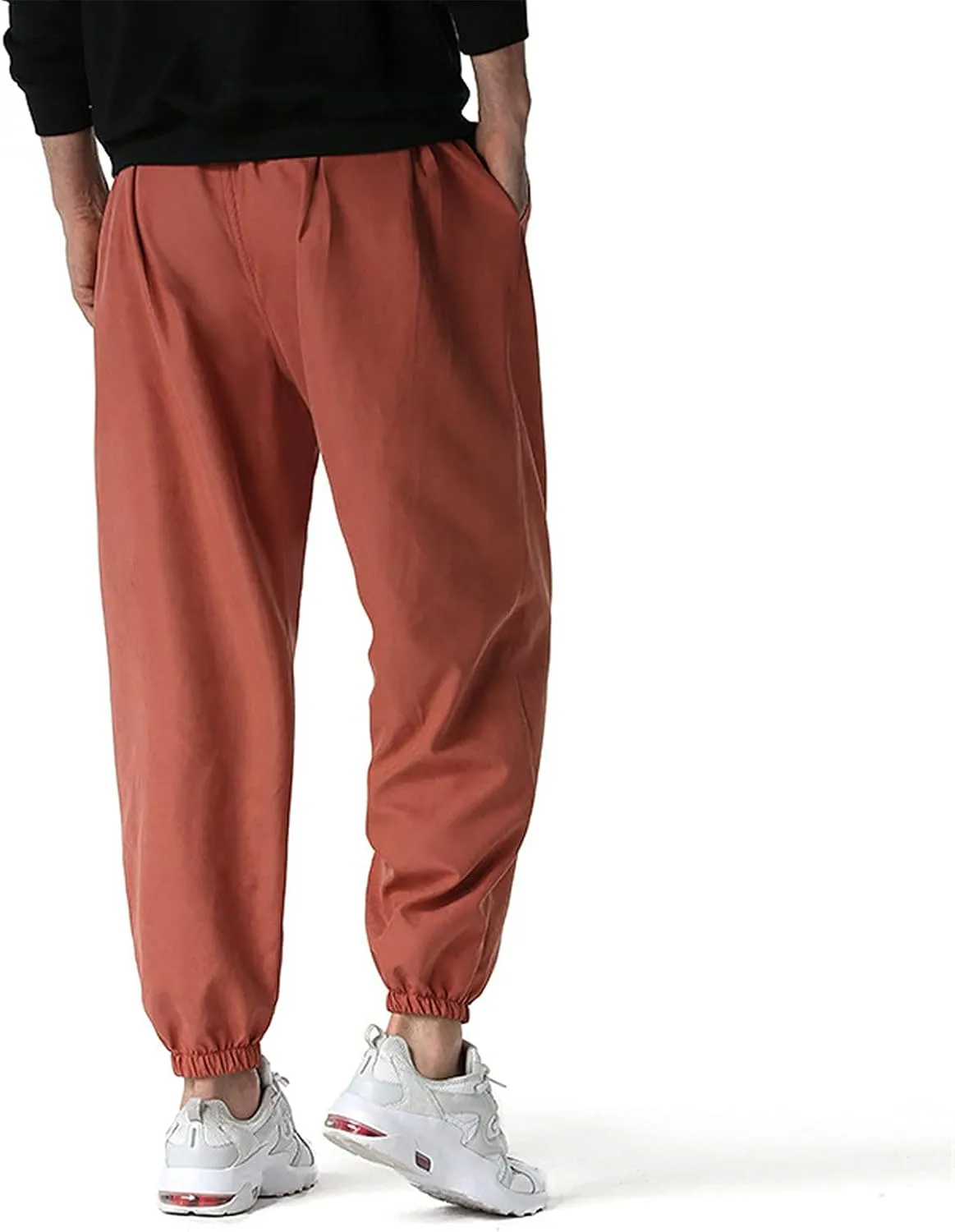 Cargo Sweatpants for Men Big and Tall Men's Fleece Lined Cargo Sweatpants Straight Leg Casual Loose Fit Baggy Bottom