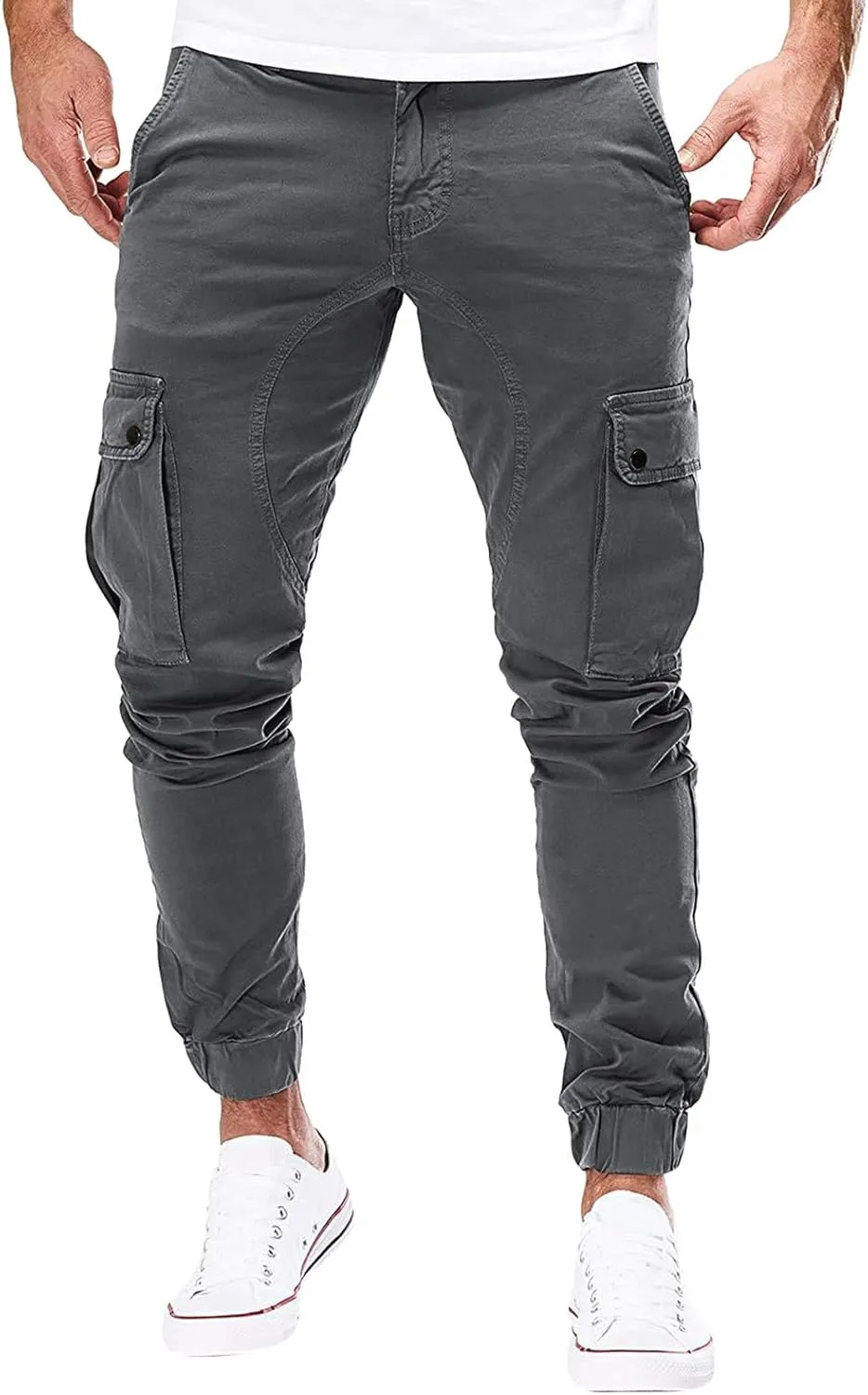Cargo Sweatpants for Men Big and Tall Sport Pants Drawstring Sports Trousers for Men Mens Cargo Sweatpants Drawstring