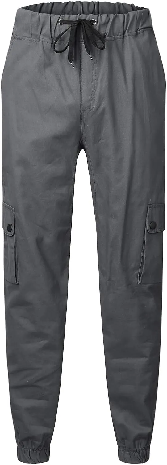 Cargo Sweatpants for Men Big and Tall Sport Pants Drawstring Sports Trousers for Men Mens Cargo Sweatpants Drawstring