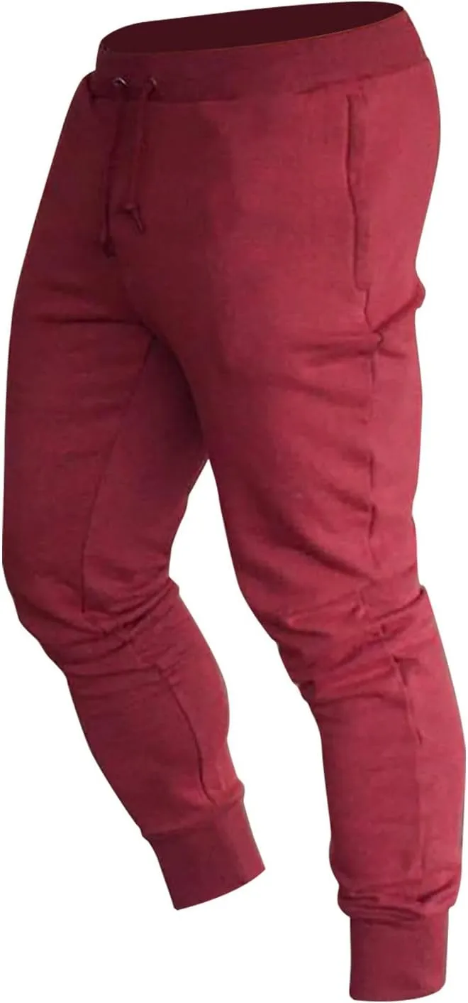 Cargo Sweatpants for Men Men Athletic Jogger Sports Outdoor Trousers Men's Sweatpants with Zipper Pockets Open Bottom