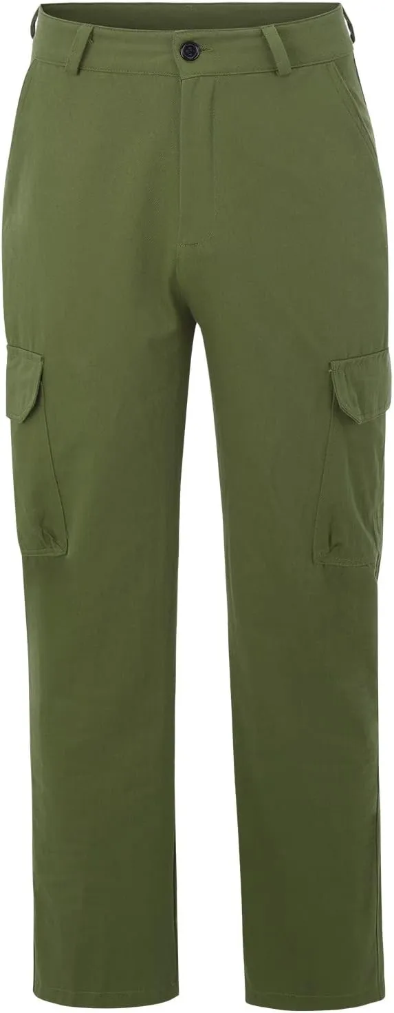 Cargo Trousers for Men Casual Long Trousers Men Athletic Jogger Sports Outdoor Trousers Men's Sweatpants with Zipper
