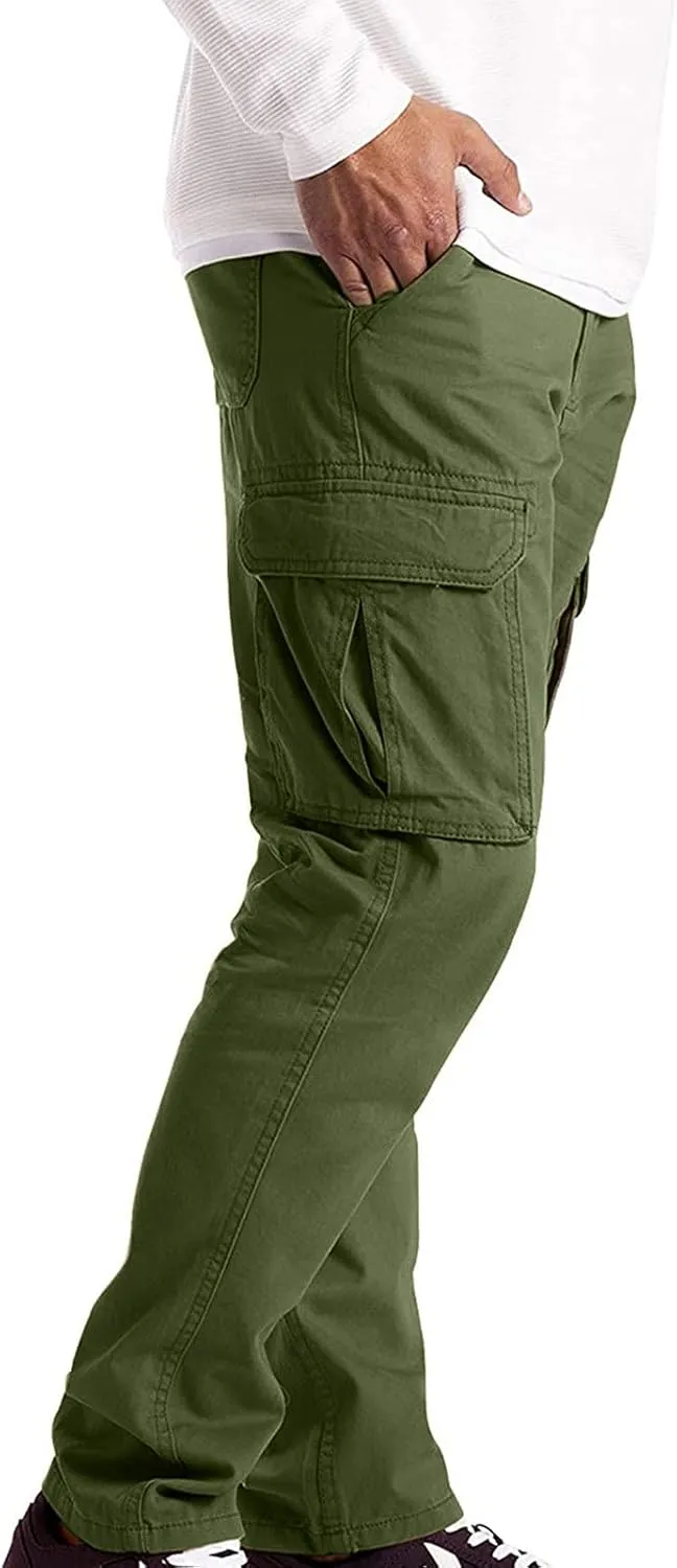 Cargo Trousers for Men Casual Long Trousers Men Athletic Jogger Sports Outdoor Trousers Men's Sweatpants with Zipper