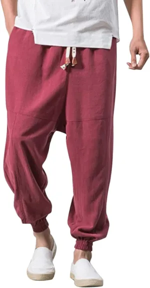 Cargo Trousers for Men Loose-fit Pants Athletic Drawstring Pant with Pocket Men's Heavyweight Fleece Cargo Sweatpants