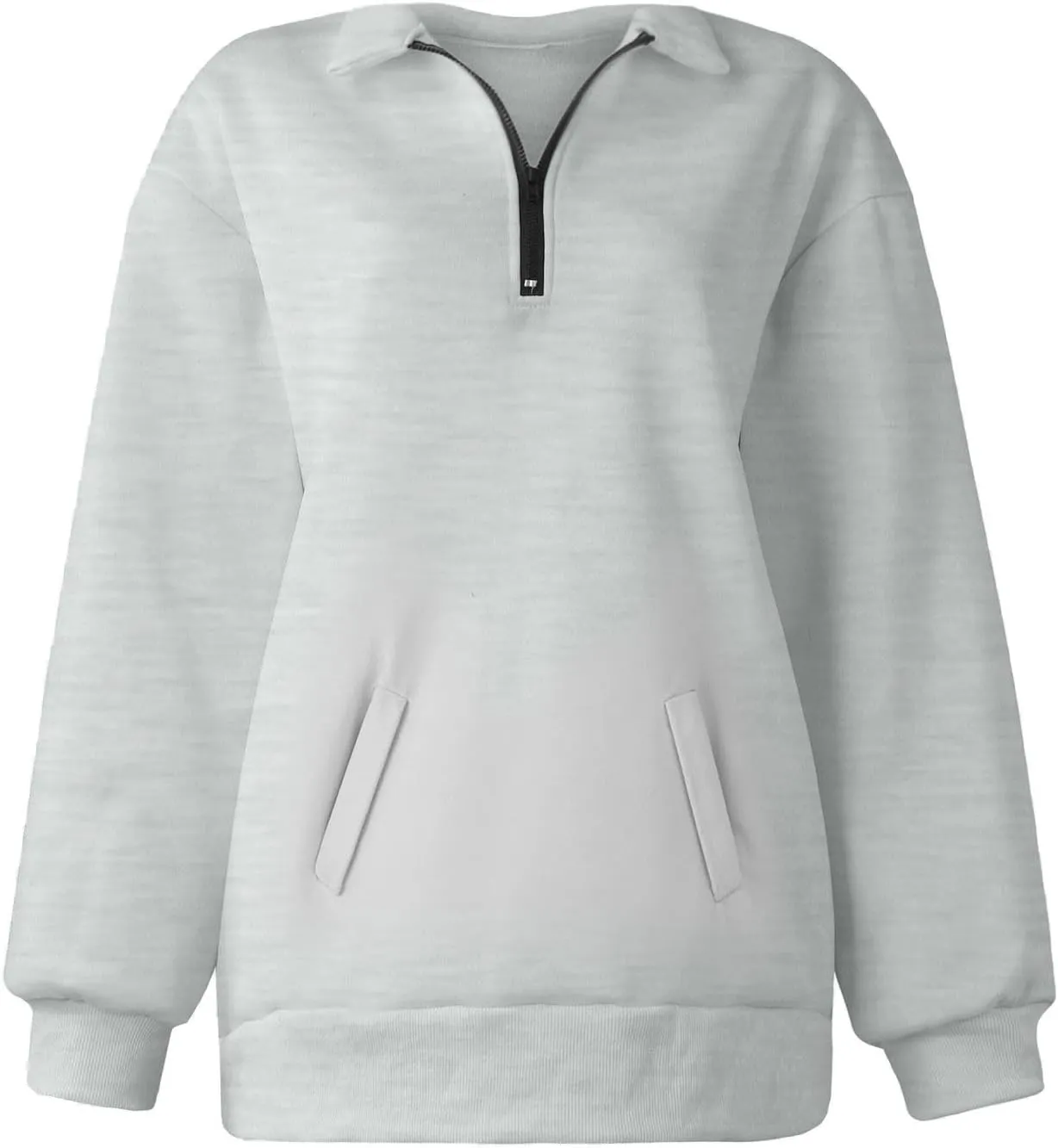 ChicCrate Sweatshirt for Women Casual Zipper Neck Tops Fashion Oversized Sweatshirt Long Sleeve Workout Pullover