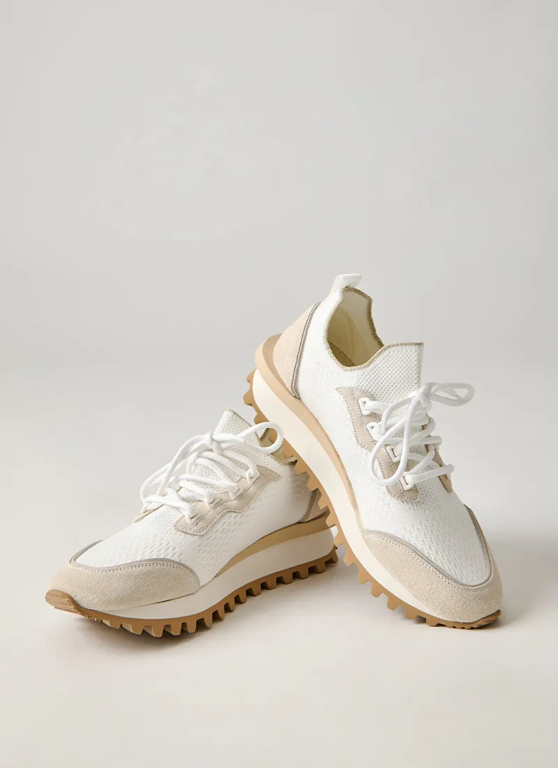 Cotton Leather Trainers