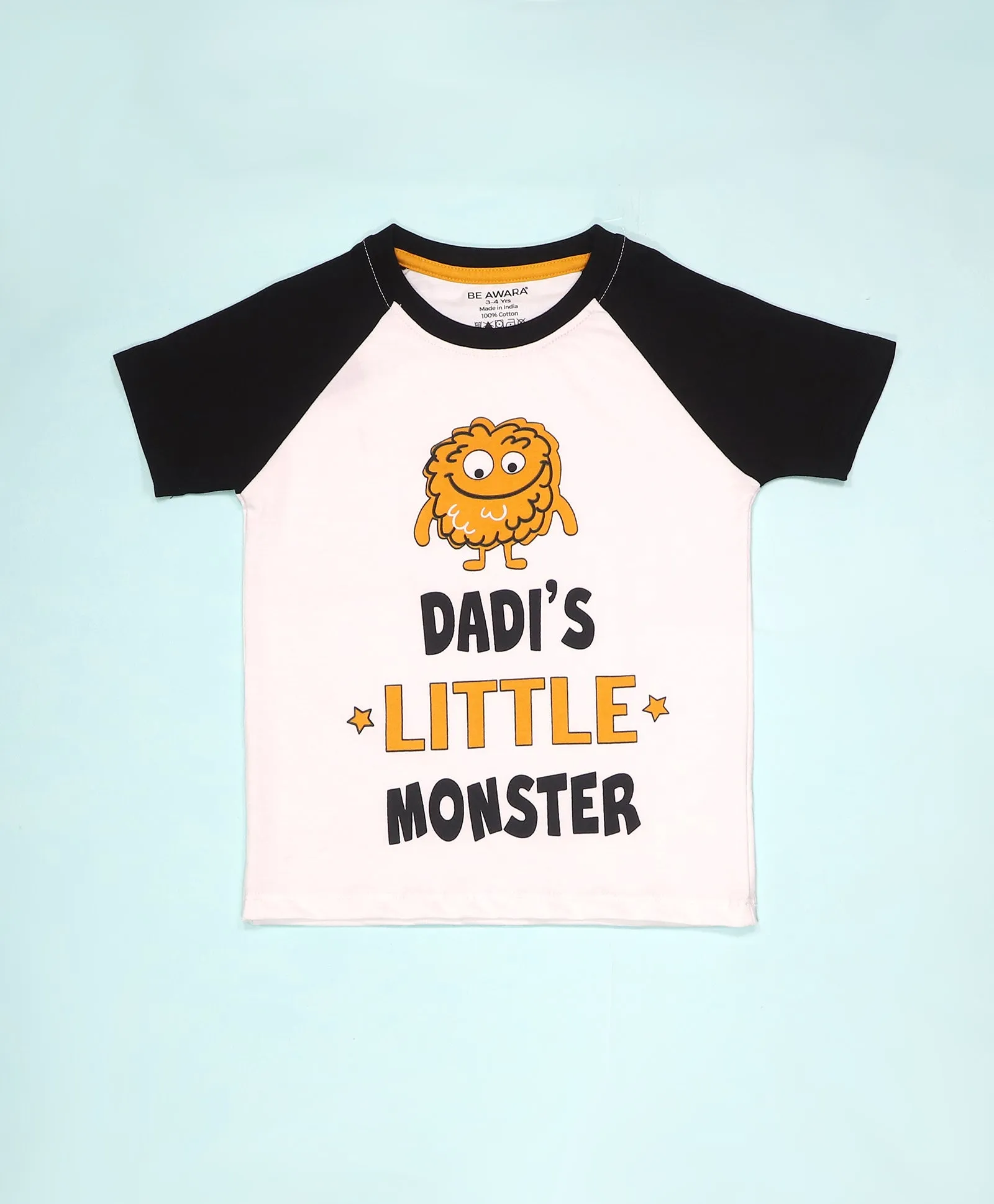 Dadi's Little Monster Half Sleeves T-Shirt & Shorts Set